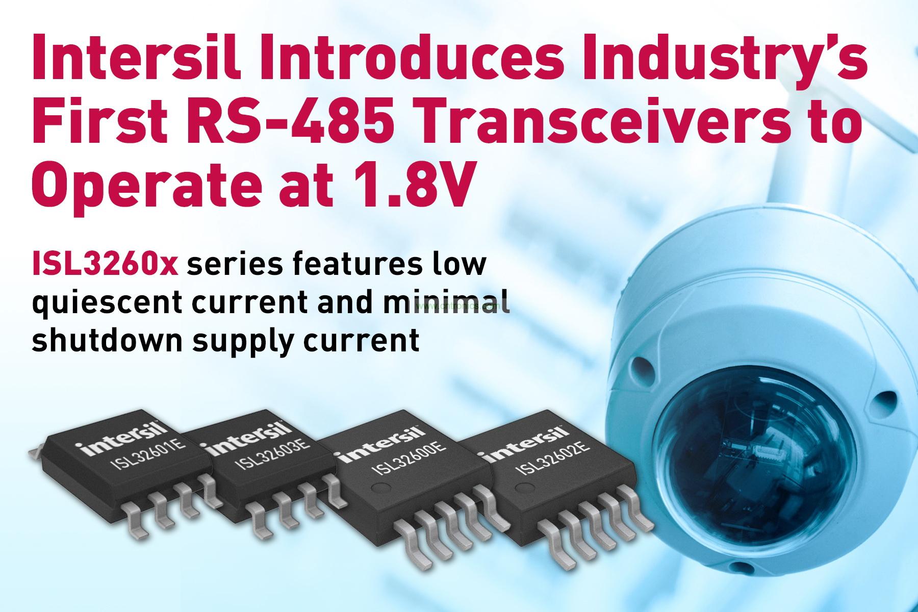 Intersil的ISL32600E、ISL32601E、ISL32602E和ISL32603E，是為了帶噪聲抑制的數據通信應用而設計的微功率RS-485收發(fā)器產品。