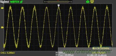1KHz信號，測量值為913.894Hz