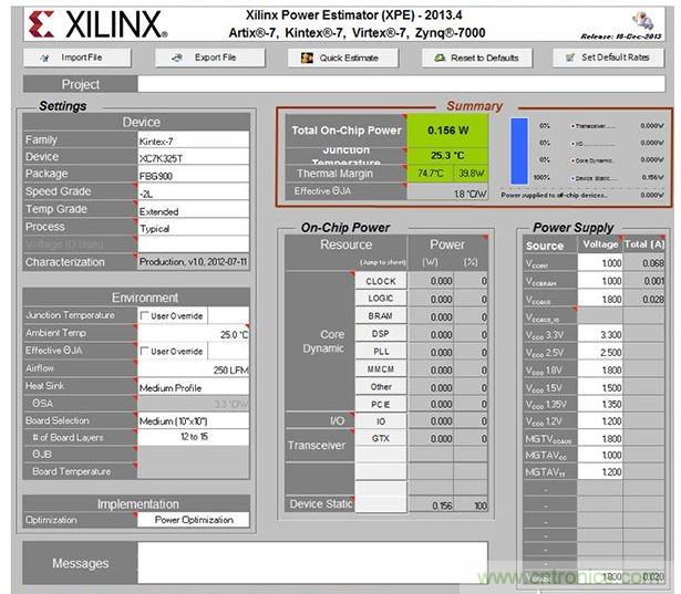 功率估算器工具。