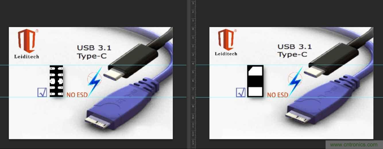 Leiditech推出超低電容ESD，用來保護(hù)USB Type-C