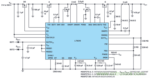 為汽車電子系統(tǒng)提供供電和保護，無開關(guān)噪聲，效率高達(dá)99.9%