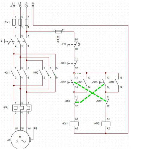 三種三相交流電動(dòng)機(jī)正反轉(zhuǎn)互鎖電路的分析 三種三相交流電動(dòng)機(jī)正反轉(zhuǎn)互鎖電路的分析